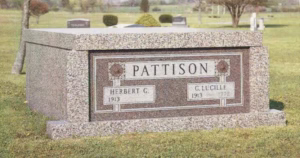 Image of a headstone on Tegeler's website