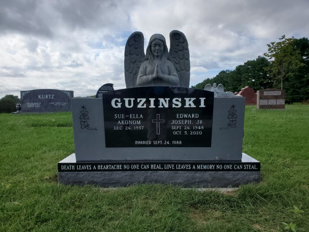 Image of a custom grave marker