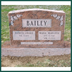 Image of a grave monument on Tegeler's website