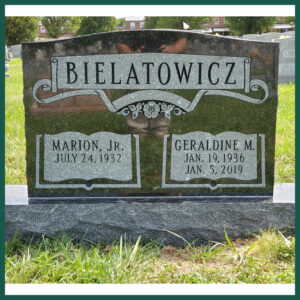 Image of a grave monument on Tegeler's website