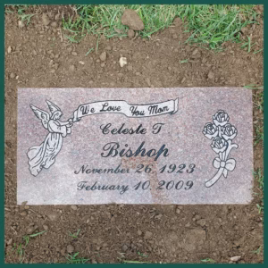 Image of a headstone on Tegeler's website