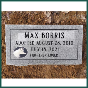 Image of a headstone on Tegeler's website