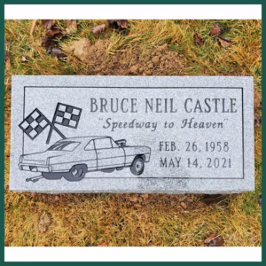 Image of a headstone on Tegeler's website