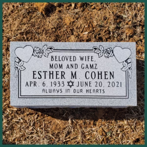 Image of a headstone on Tegeler's website