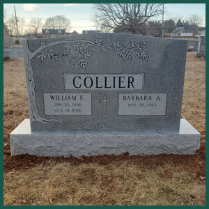 Image of a grave monument on Tegeler's website