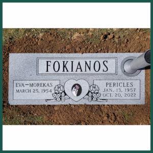 Image of a headstone on Tegeler's website