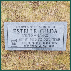 Image of a headstone on Tegeler's website