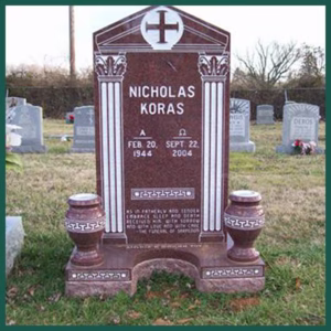 Image of a grave monument on Tegeler's website