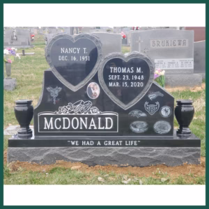 Image of a grave monument on Tegeler's website
