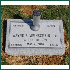 Image of a headstone on Tegeler's website