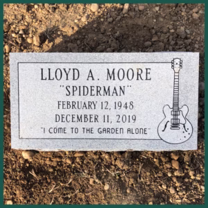 Image of a headstone on Tegeler's website