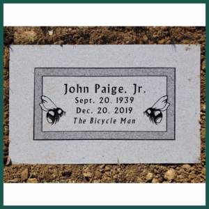 Image of a headstone on Tegeler's website
