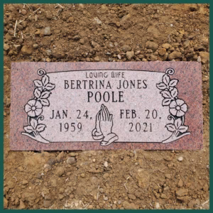 Image of a headstone on Tegeler's website