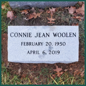 Image of a headstone on Tegeler's website