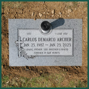 Archer (2) Image of a flat headstone