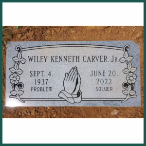 Image of a flat headstone