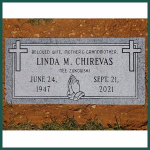 Image of a flat headstone