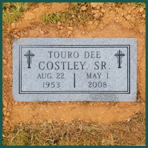 Image of a flat headstone