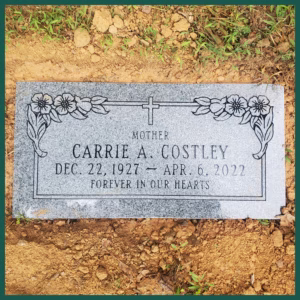 Image of a flat headstone