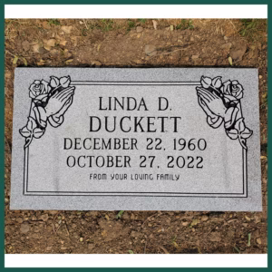 Image of a flat headstone