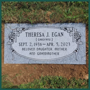 Image of a flat headstone