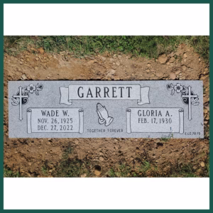 Image of a flat headstone