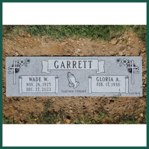 Garrett Image of a flat headstone