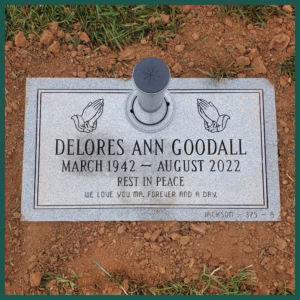 Image of a flat headstone