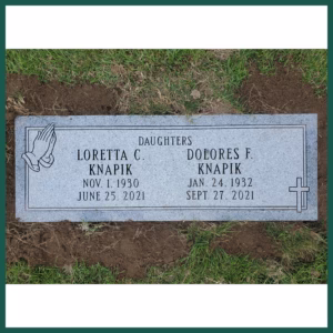 Image of a flat headstone