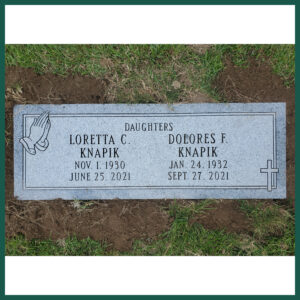 Knapik Image of a flat headstone
