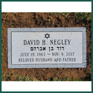 Negley Image of a flat headstone