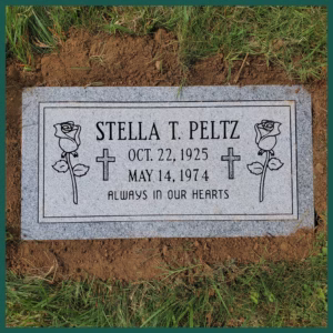 Image of a flat headstone
