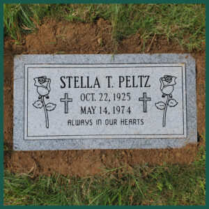 Peltz Image of a flat headstone
