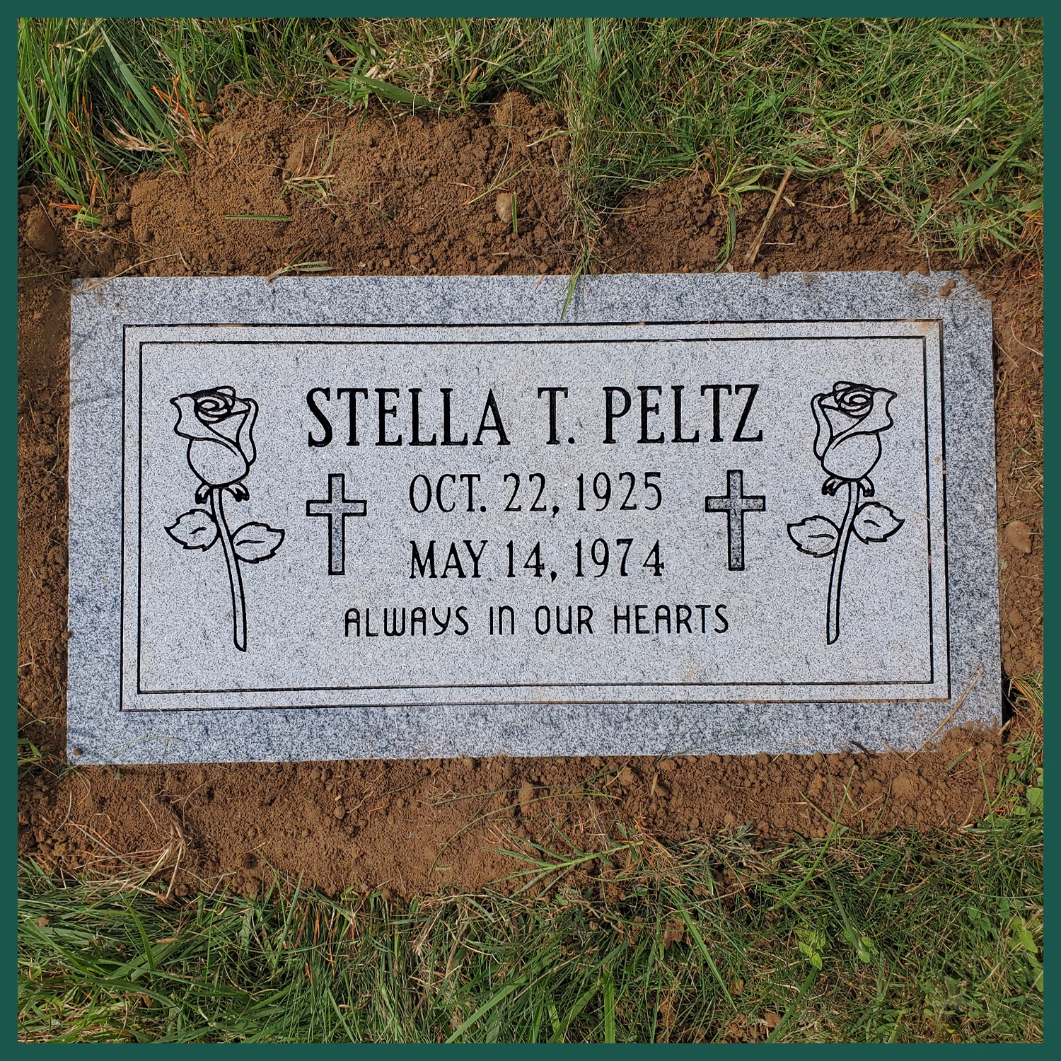 Image of a flat headstone