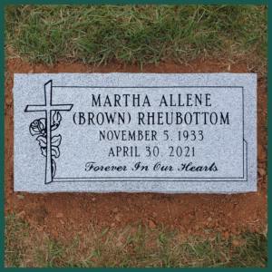 Image of a flat headstone