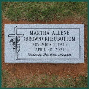 Rheubottom Image of a flat headstone