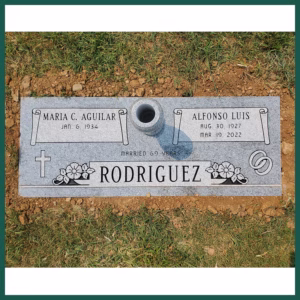 Image of a flat headstone