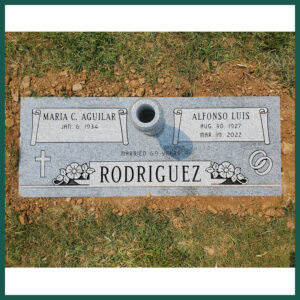 Rodriguez Image of a flat headstone