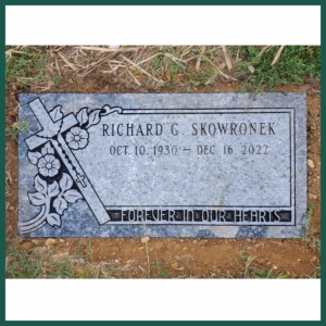 Image of a flat headstone