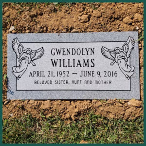 Image of a flat headstone