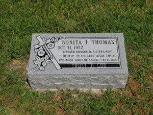 Granite grave marker image