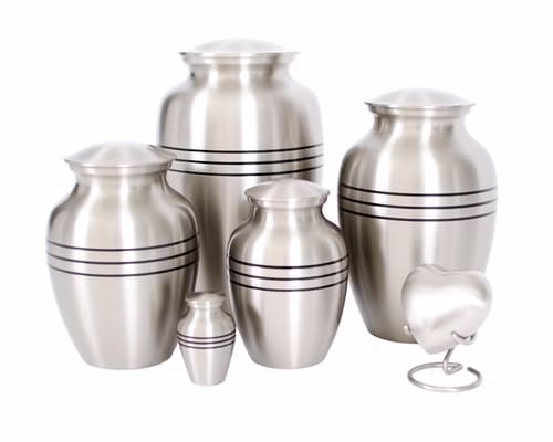 BRUSHED NICKEL TRADITIONAL URN