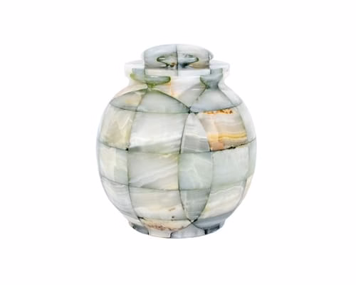 TRIUMPH ONYX GREEN STONE URN